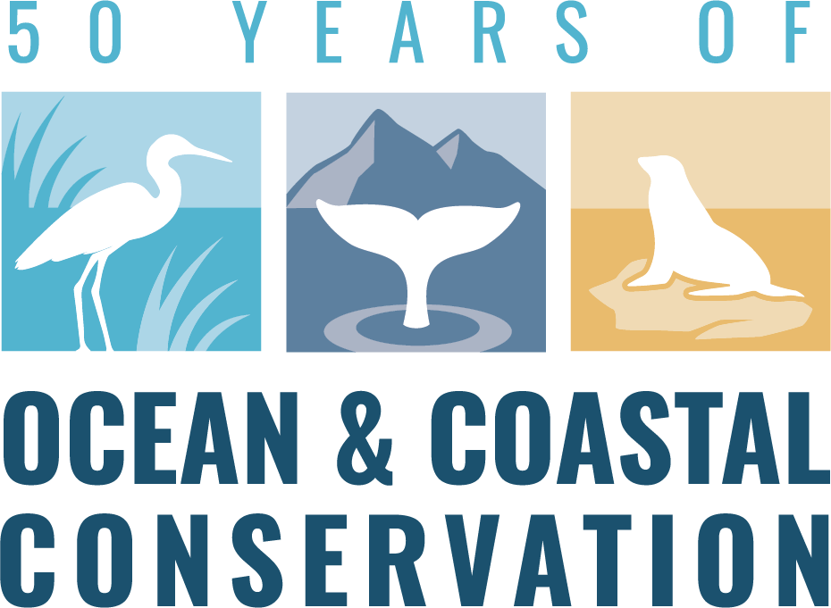 50 Years of Ocean and Coastal Conservation logo